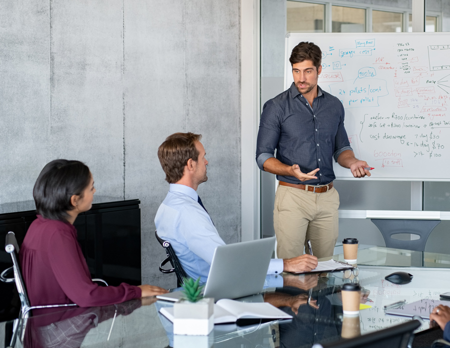 Business accounting services meeting in Melbourne office